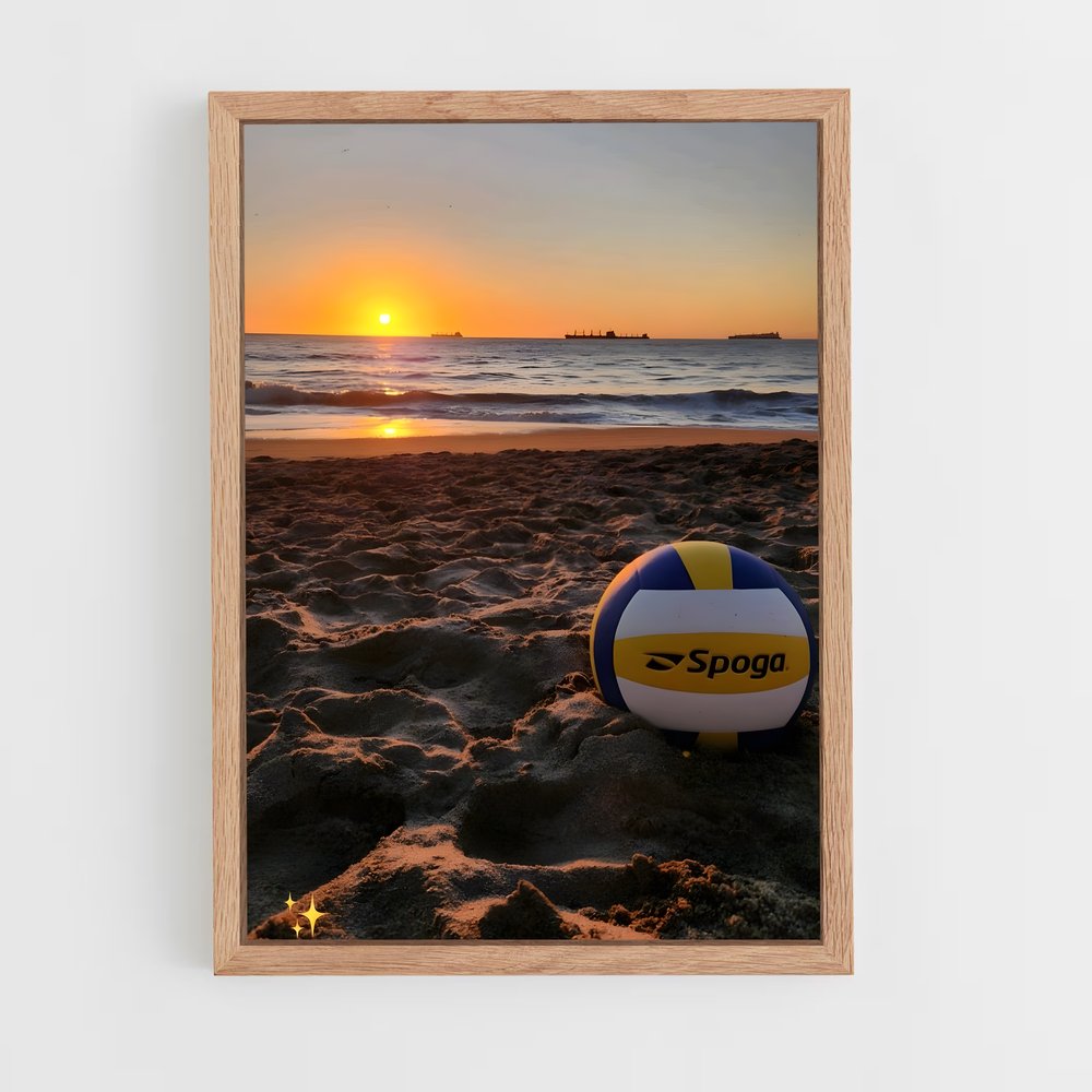 Poster Sable et Soleil – affiche Beach-volley (vue 4)